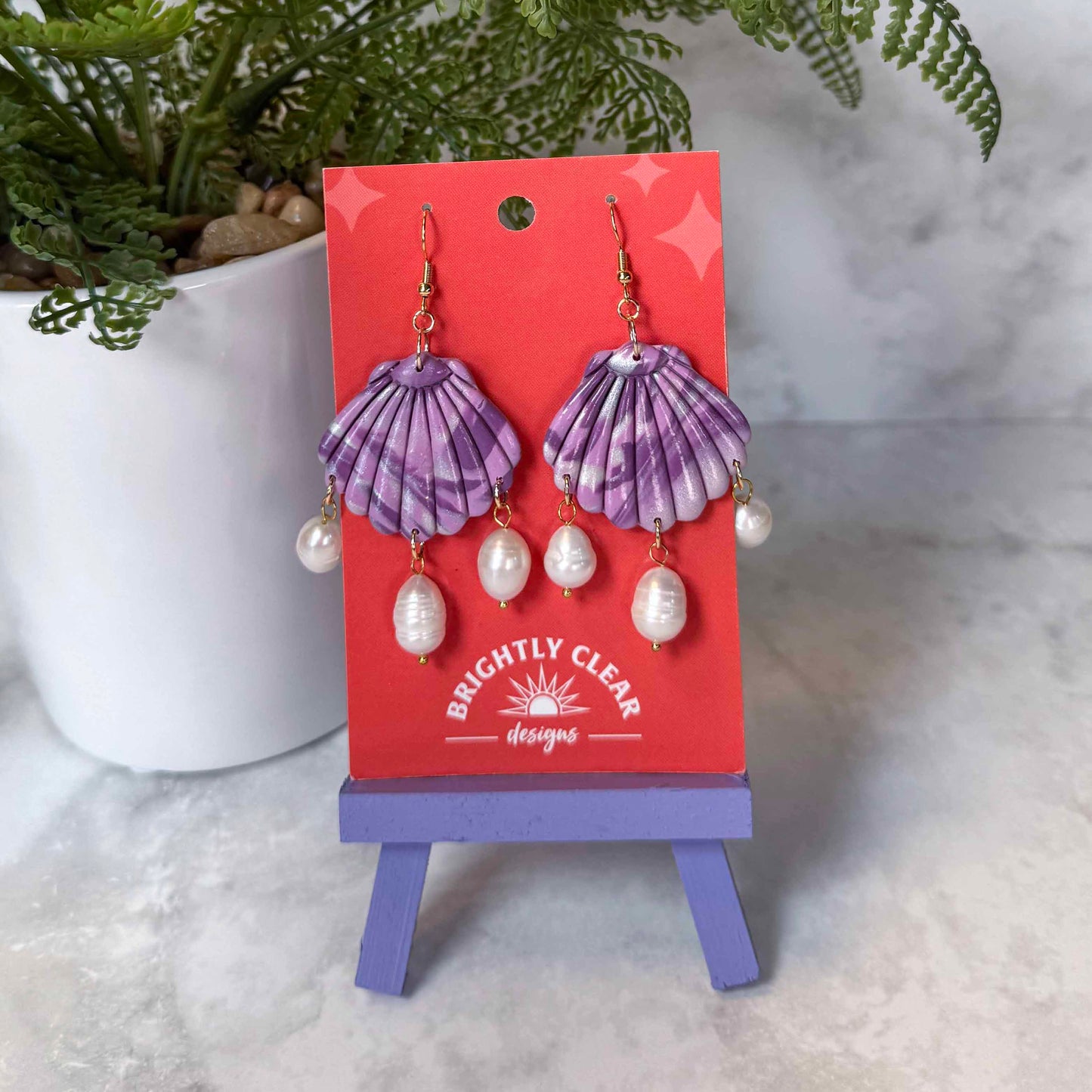 Shell & Pearl Earrings