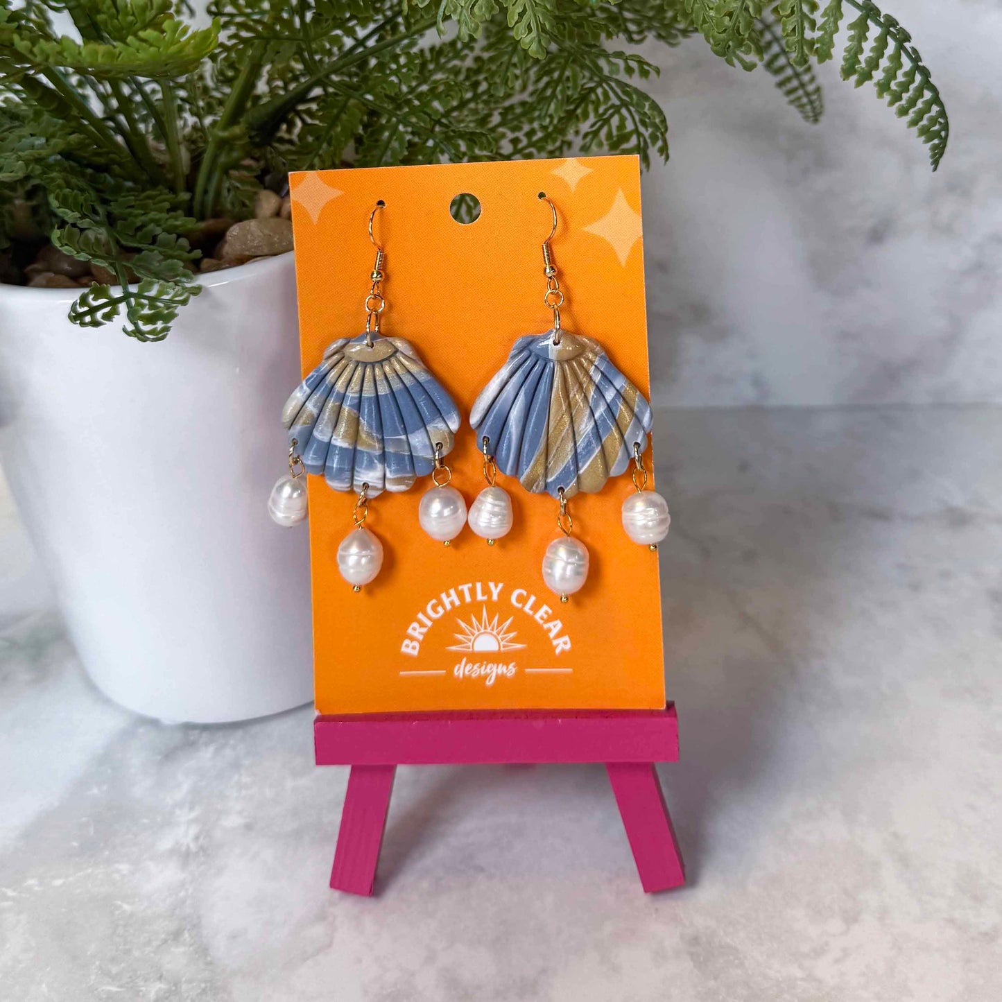 Shell & Pearl Earrings