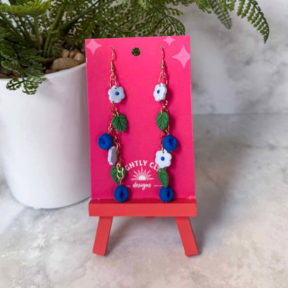 Blueberry String Earrings