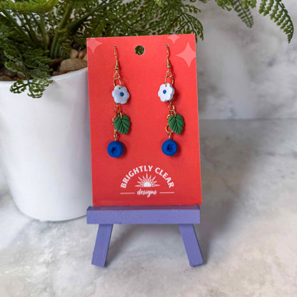 Blueberry String Earrings
