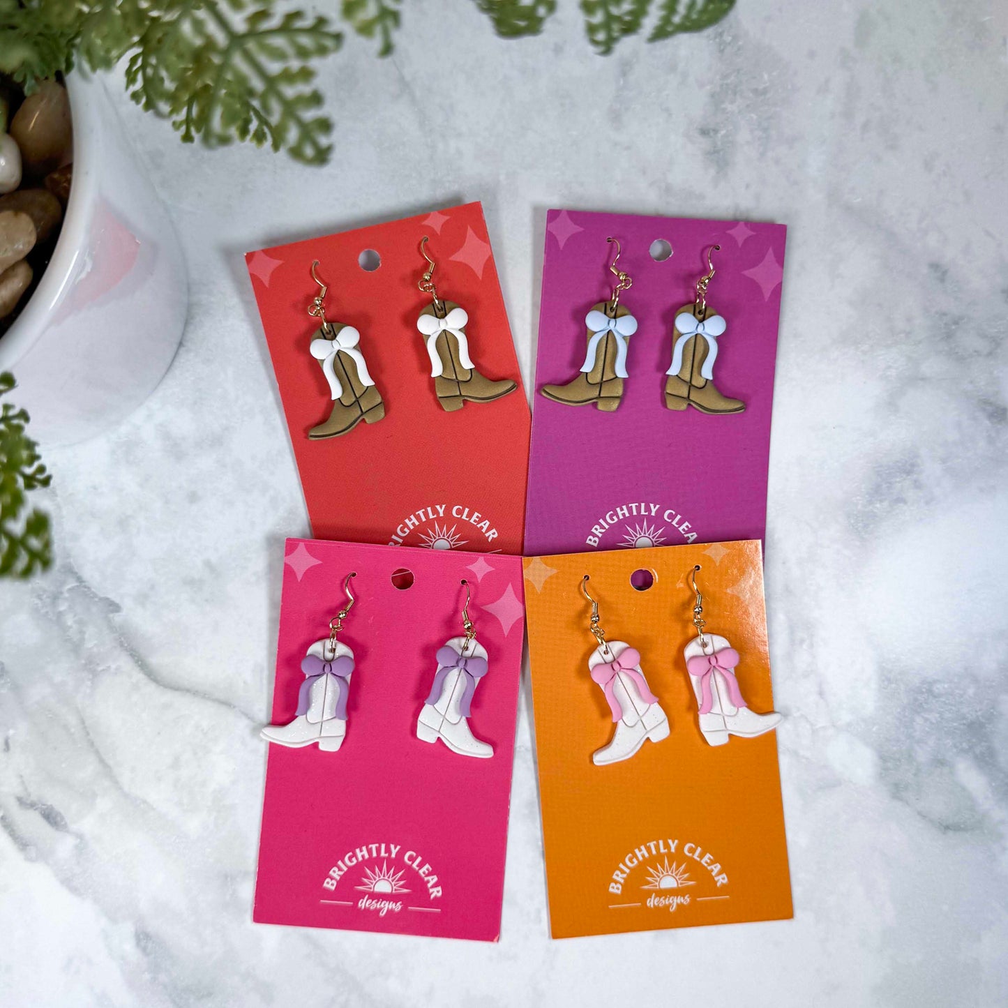 Boots & Bow Earrings