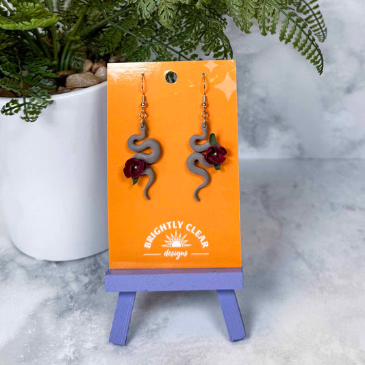 Snake & Flower Earrings
