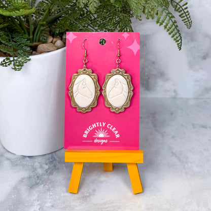 Pet Cameo Earrings