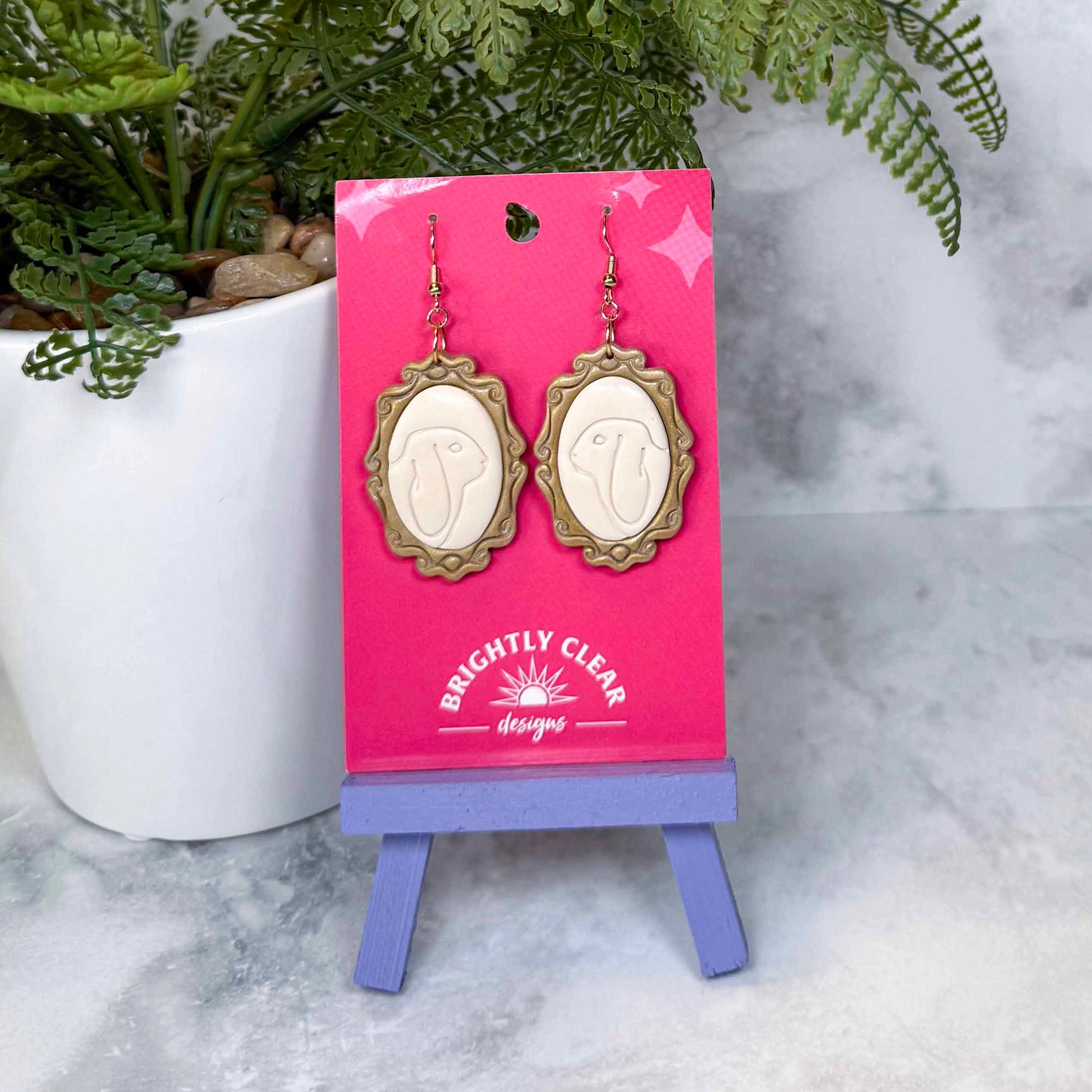 Pet Cameo Earrings