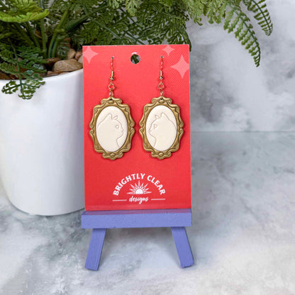 Pet Cameo Earrings