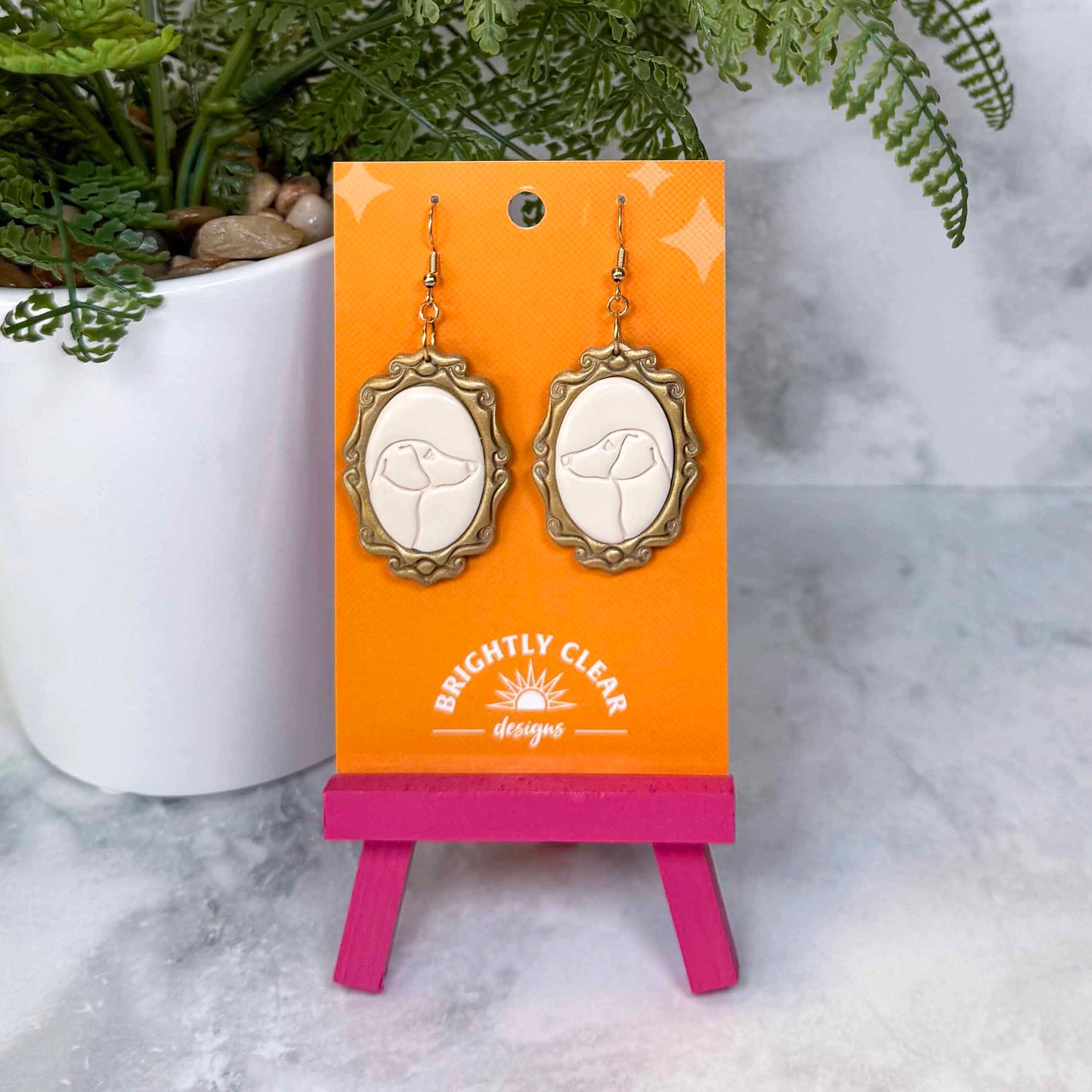 Pet Cameo Earrings
