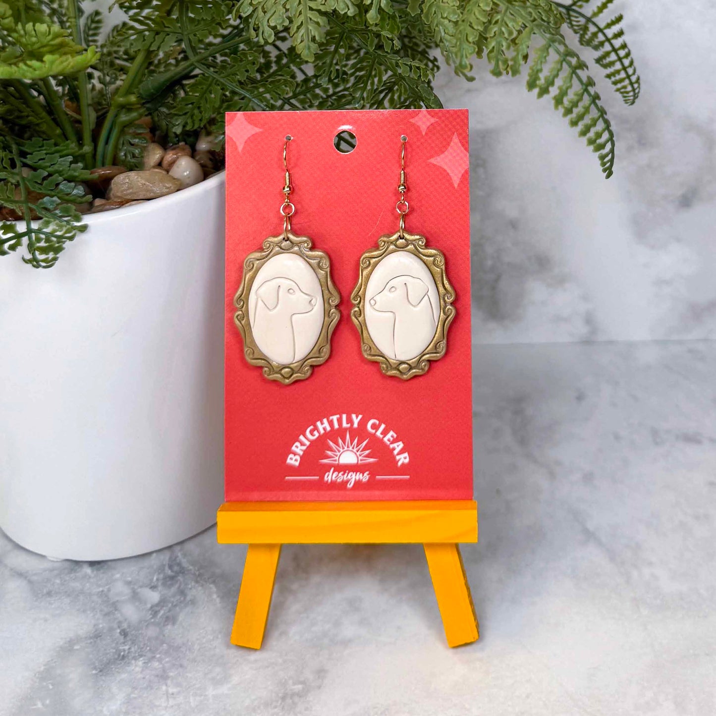 Pet Cameo Earrings