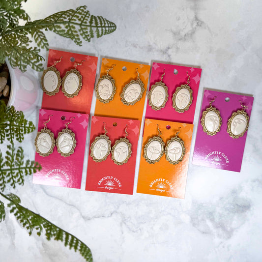 Pet Cameo Earrings
