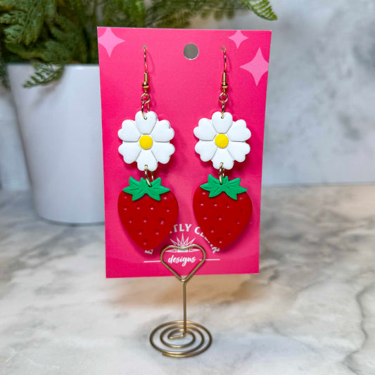 Strawberry Flower Earrings
