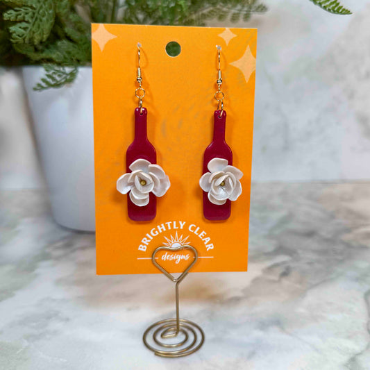 Magnolia Wine Earrings