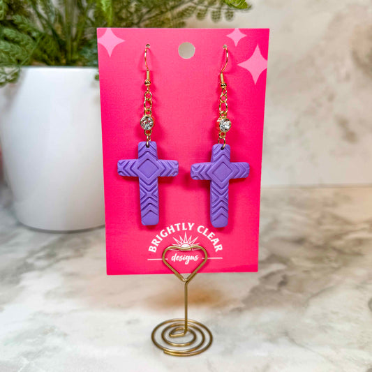 Geometric Cross Earrings